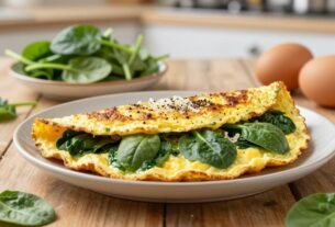 Omelete de claras com espinafre: Foco em proteína magra