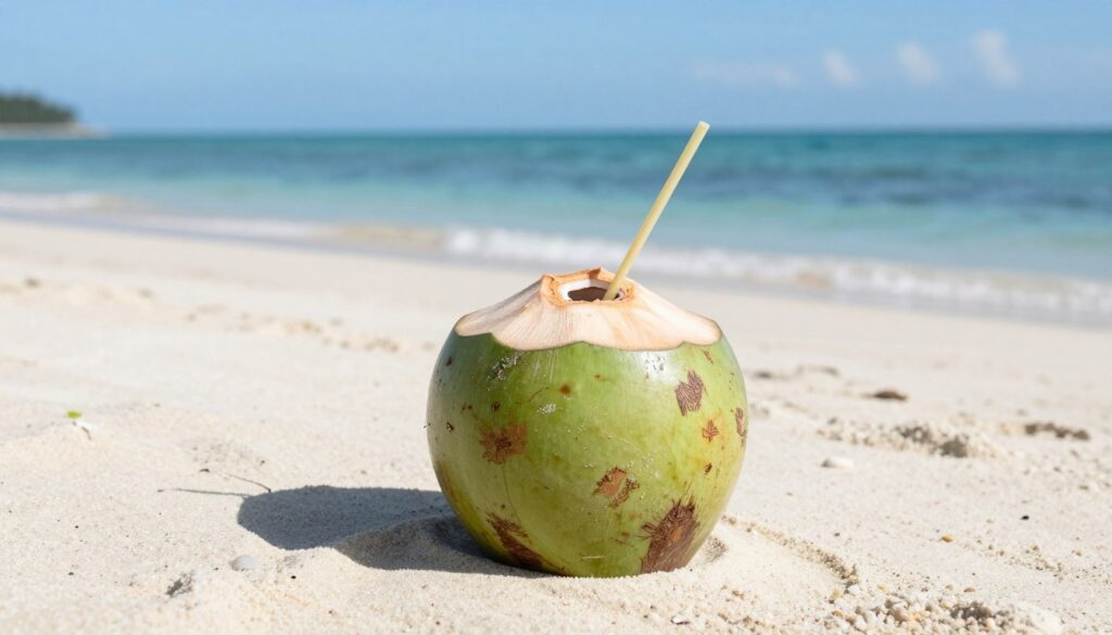 água de coco natural