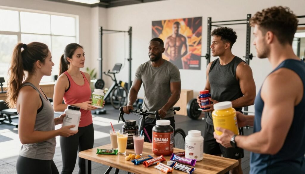 atletas buscando suprir necessidades nutricionais com suplementos