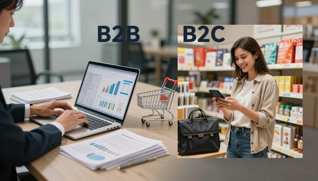 diferenças compras B2C B2B